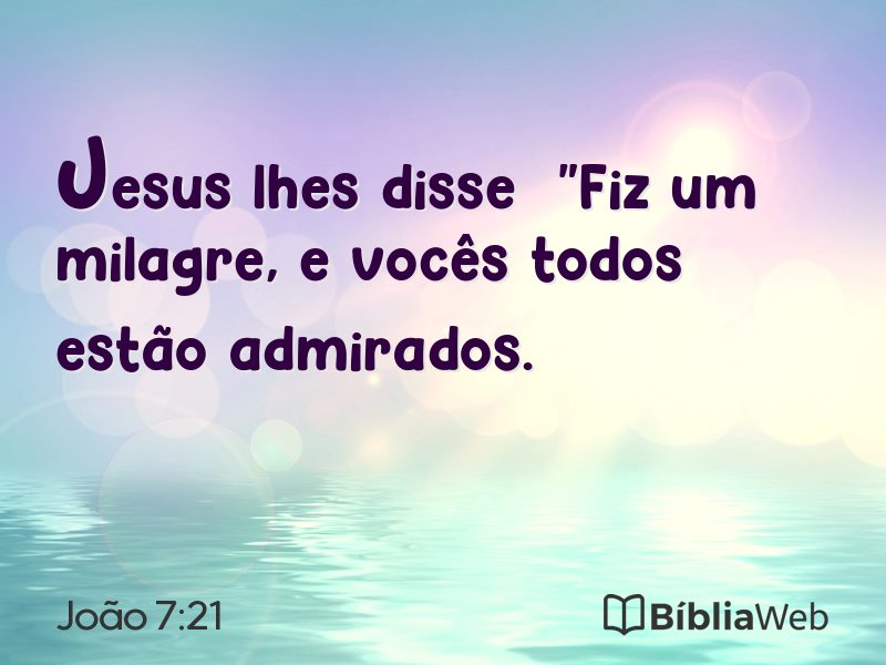 João 7:21 em imagem para compartilhar