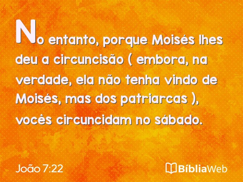 João 7:22 em imagem para compartilhar