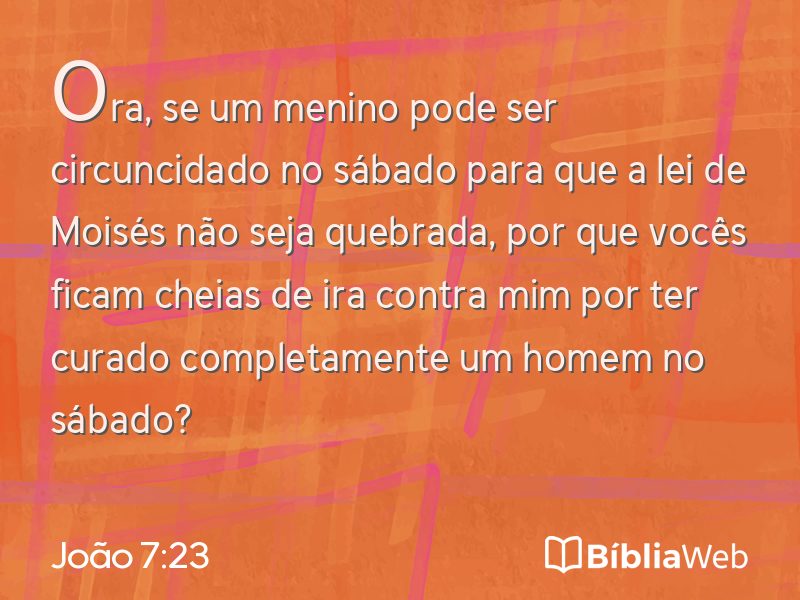 João 7:23 em imagem para compartilhar