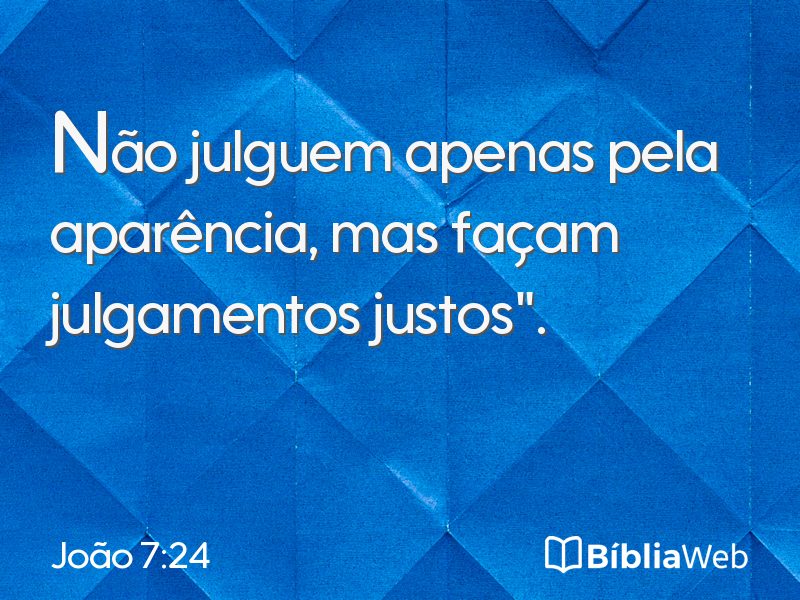 João 7:24 em imagem para compartilhar