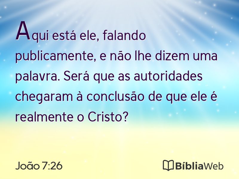 João 7:26 em imagem para compartilhar