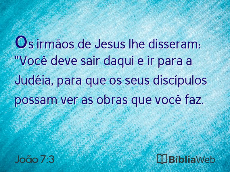 João 7:3 em imagem para compartilhar