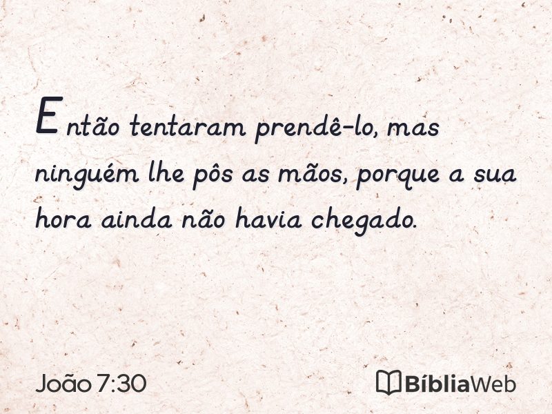 João 7:30 em imagem para compartilhar
