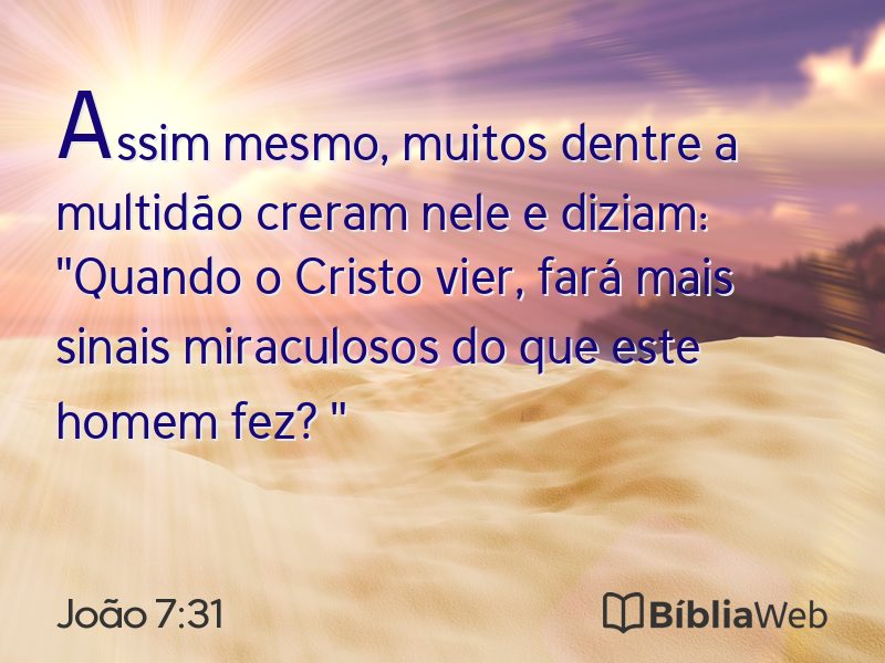João 7:31 em imagem para compartilhar