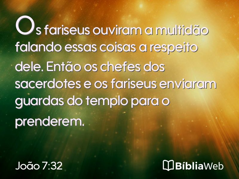 João 7:32 em imagem para compartilhar