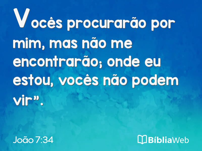 João 7:34 em imagem para compartilhar