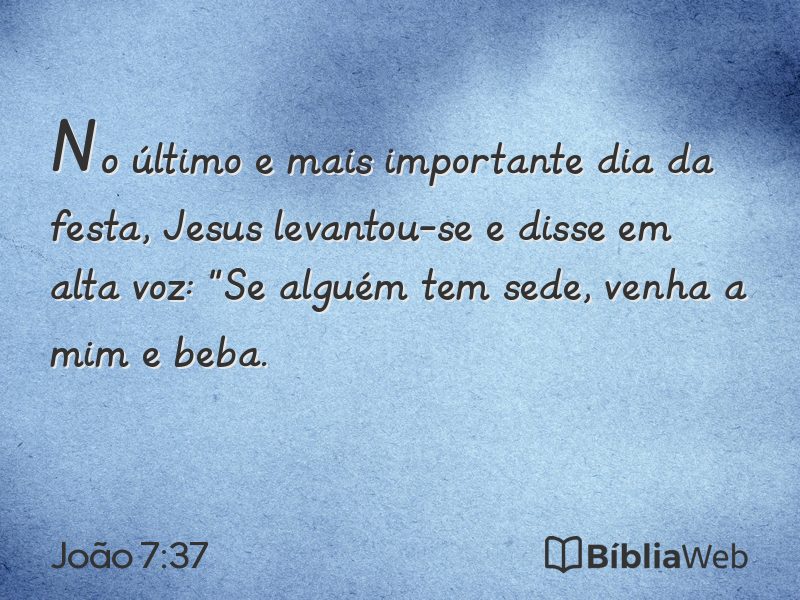 João 7:37 em imagem para compartilhar