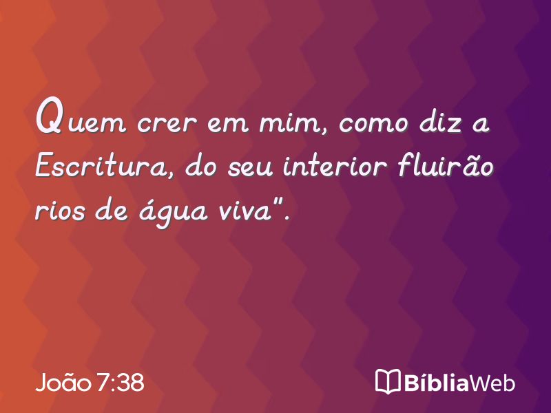 João 7:38 em imagem para compartilhar