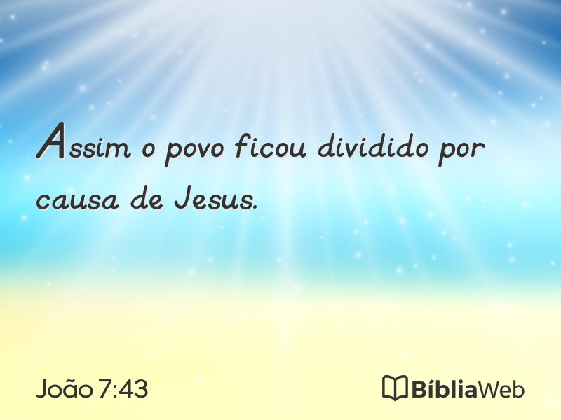 João 7:43 em imagem para compartilhar