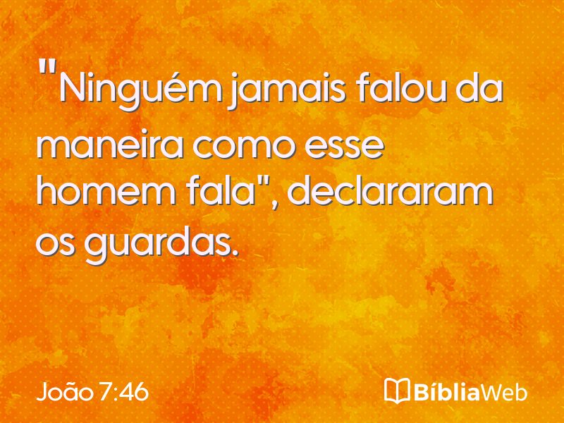 João 7:46 em imagem para compartilhar