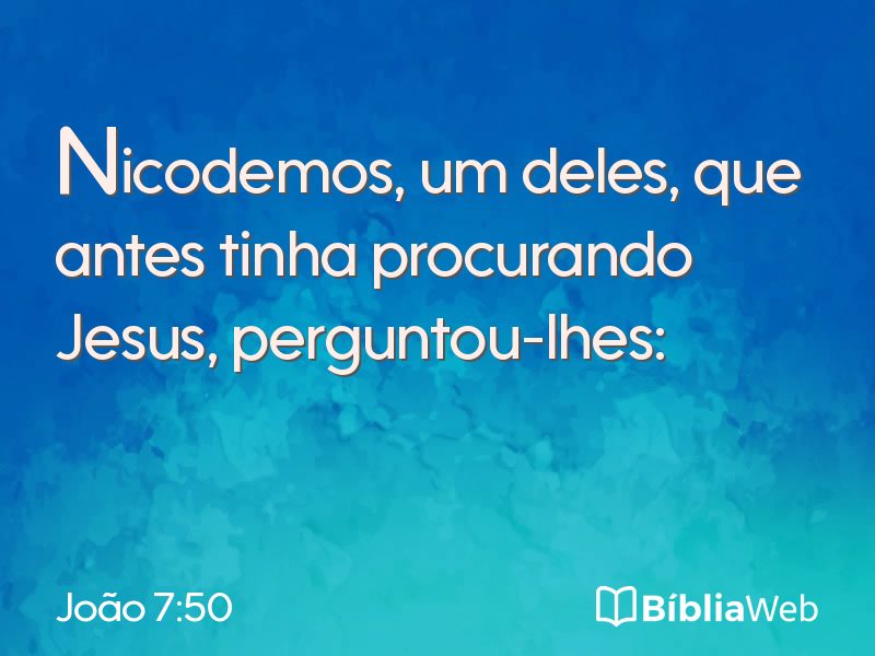 João 7:50 em imagem para compartilhar
