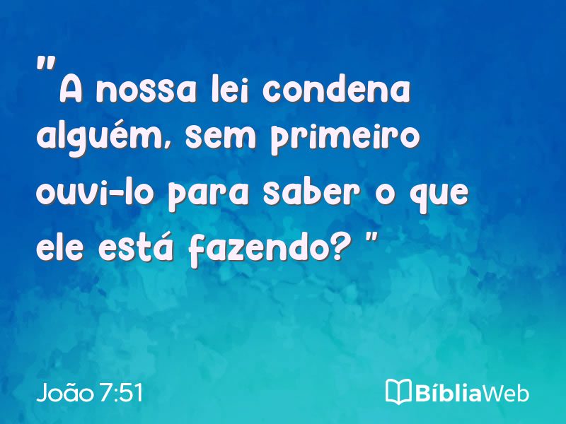 João 7:51 em imagem para compartilhar