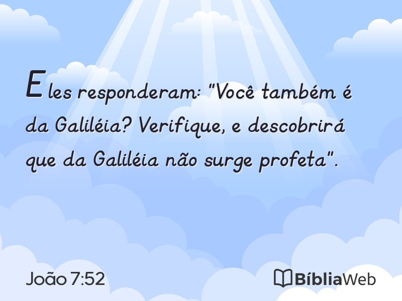 João 7:52 em imagem para compartilhar