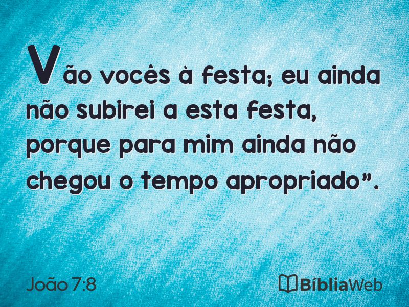 João 7:8 em imagem para compartilhar