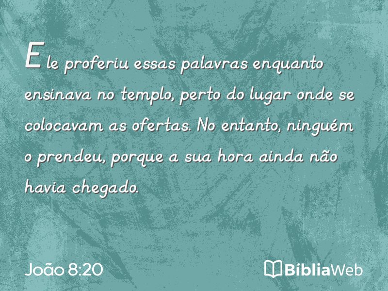 João 8:20 em imagem para compartilhar
