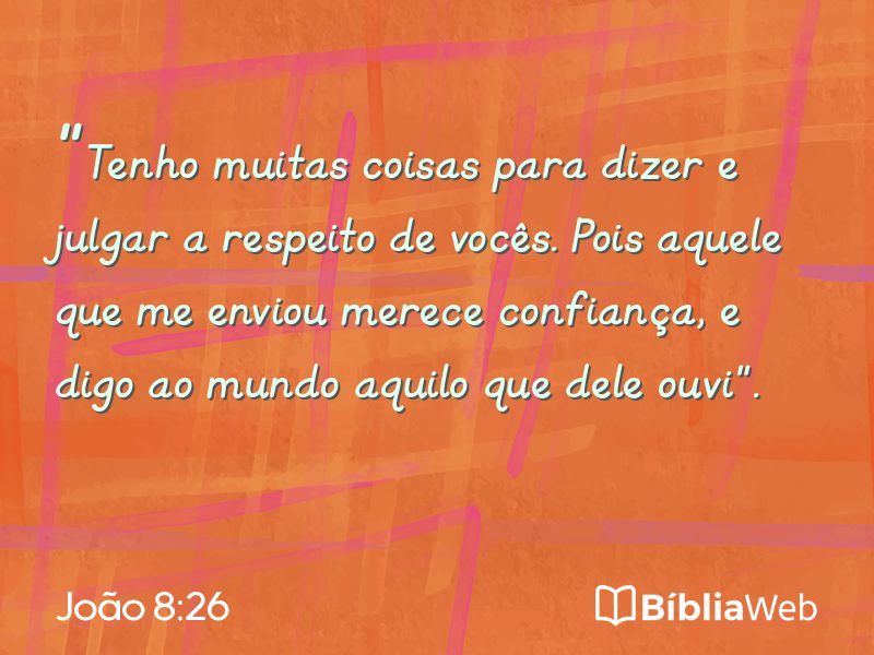 João 8:26 em imagem para compartilhar