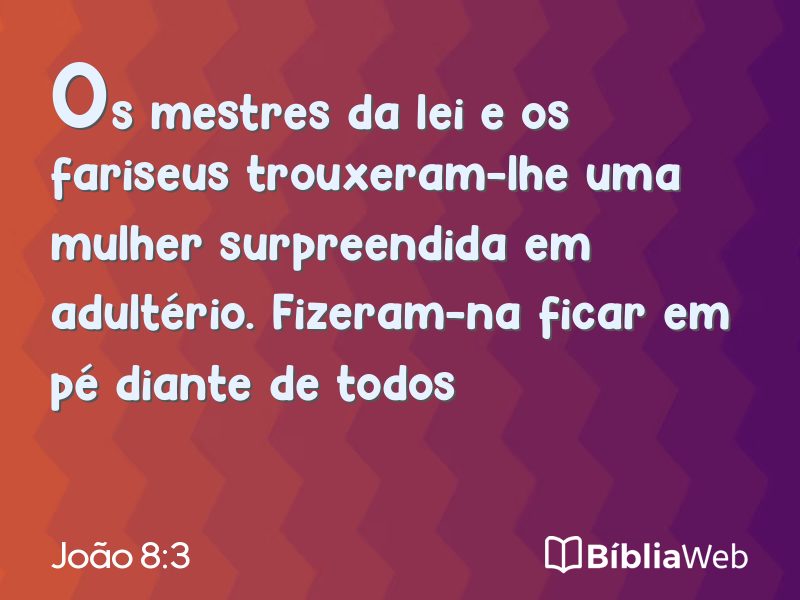 João 8:3 em imagem para compartilhar