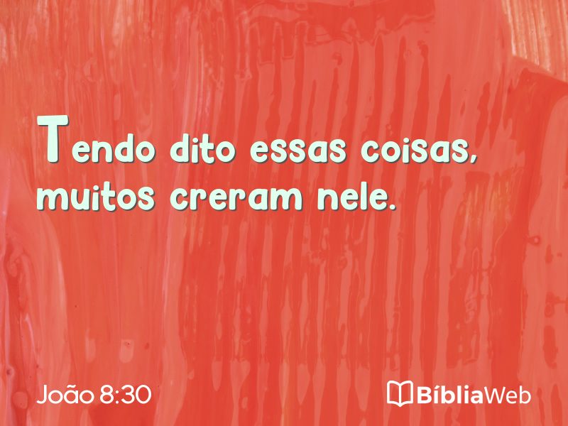João 8:30 em imagem para compartilhar