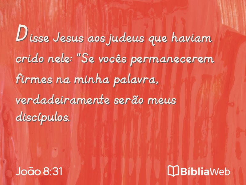João 8:31 em imagem para compartilhar