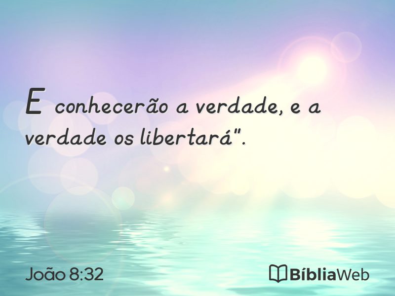 João 8:32 em imagem para compartilhar