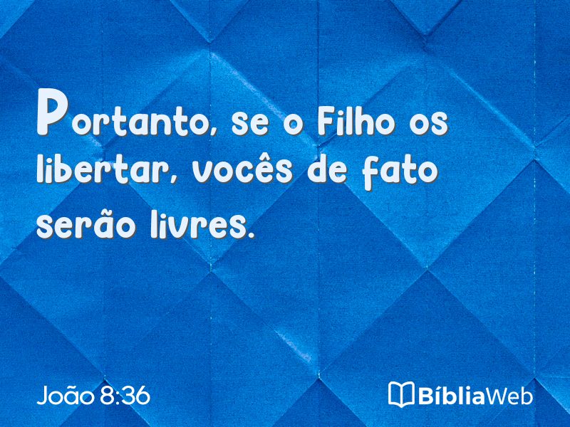 João 8:36 em imagem para compartilhar