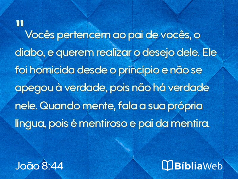 João 8:44 em imagem para compartilhar