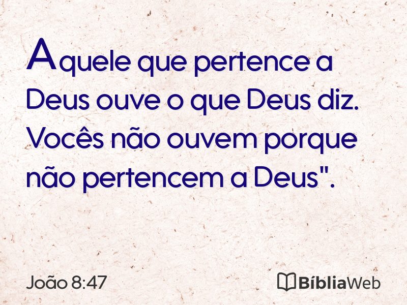 João 8:47 em imagem para compartilhar