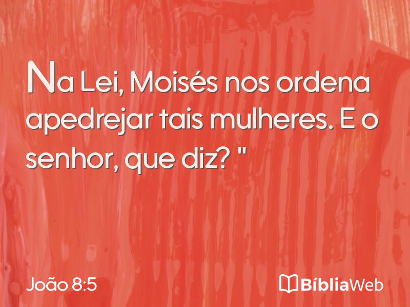 João 8:5 em imagem para compartilhar