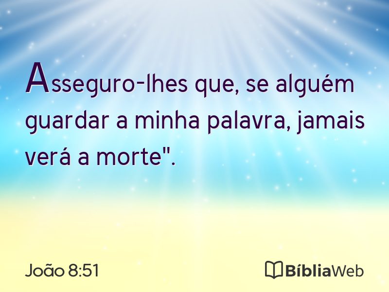 João 8:51 em imagem para compartilhar