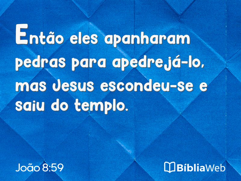 João 8:59 em imagem para compartilhar