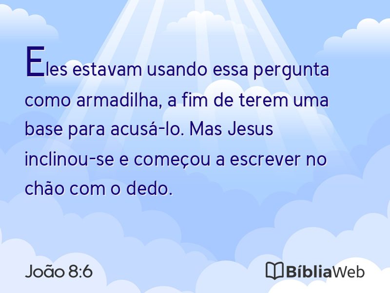 João 8:6 em imagem para compartilhar