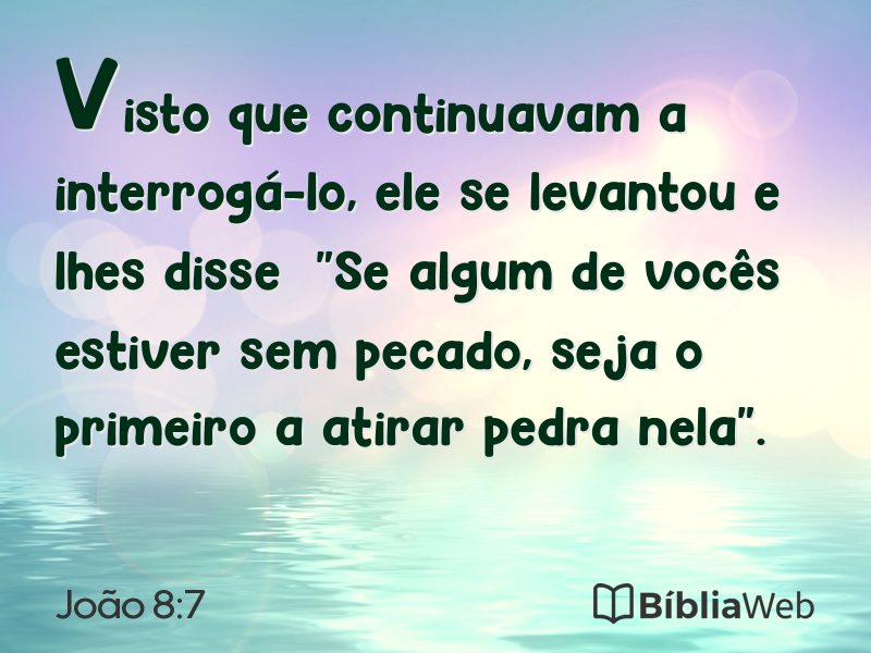 João 8:7 em imagem para compartilhar