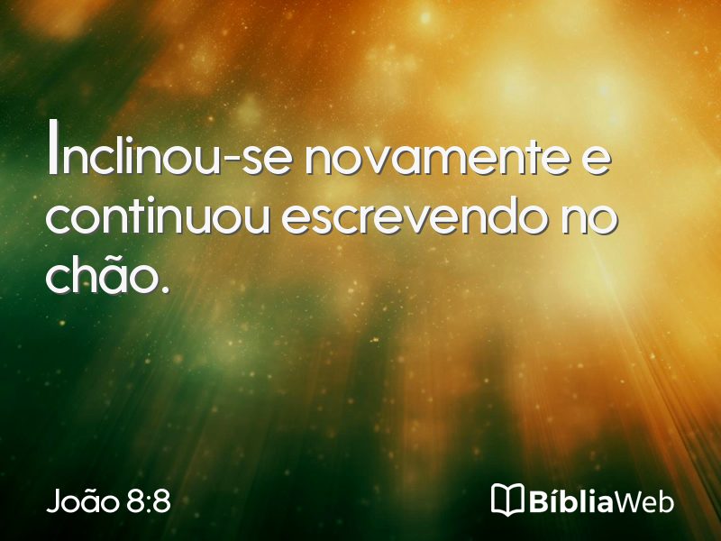 João 8:8 em imagem para compartilhar