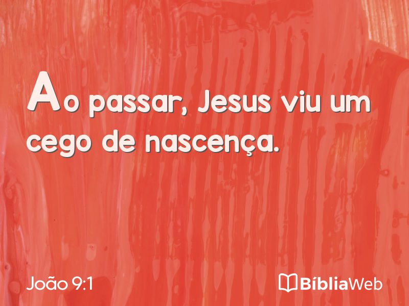 João 9:1 em imagem para compartilhar