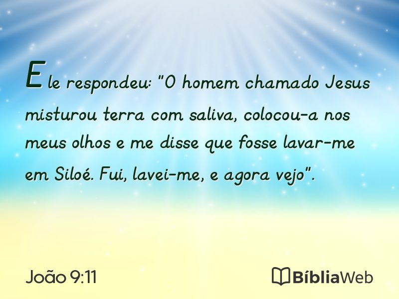 João 9:11 em imagem para compartilhar