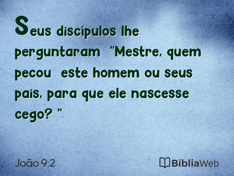 João 9:2 em imagem para compartilhar