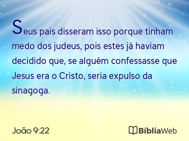 João 9:22 em imagem para compartilhar