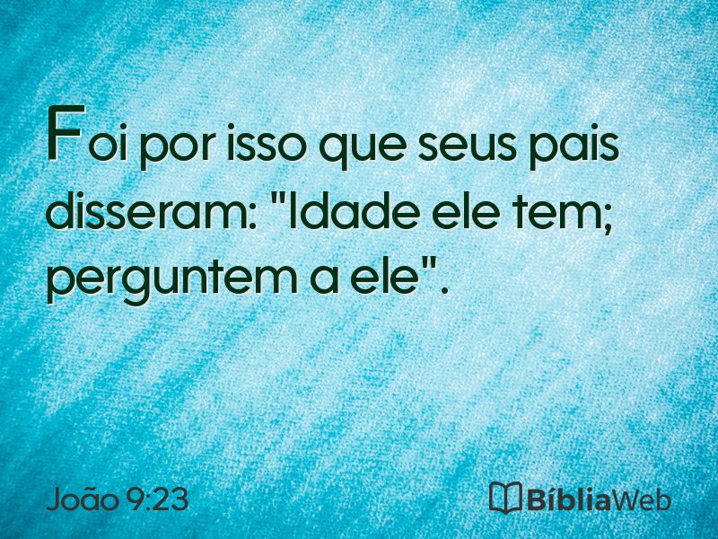 João 9:23 em imagem para compartilhar