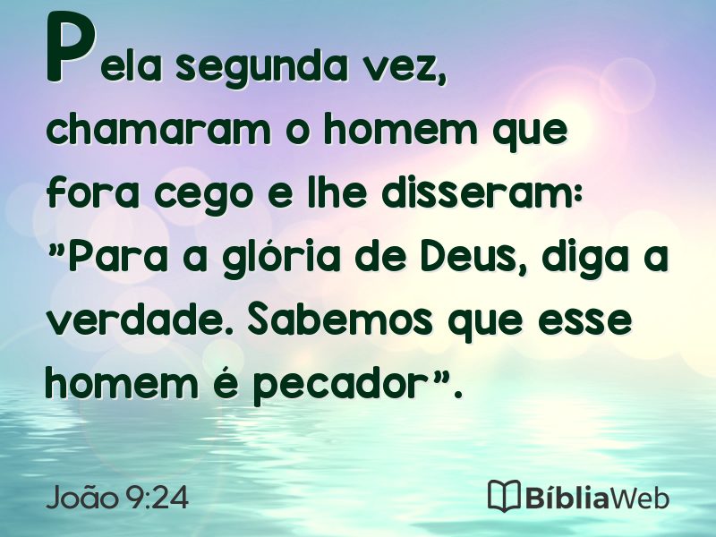 João 9:24 em imagem para compartilhar