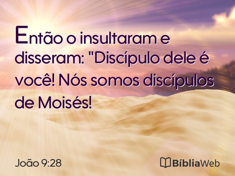 João 9:28 em imagem para compartilhar