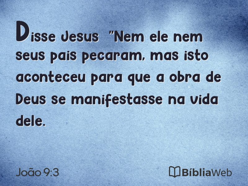 João 9:3 em imagem para compartilhar