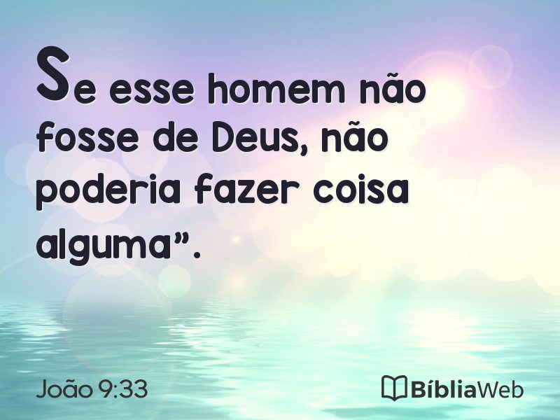 João 9:33 em imagem para compartilhar