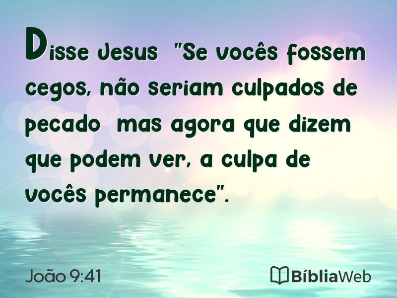 João 9:41 em imagem para compartilhar