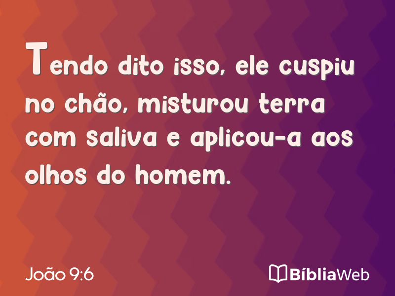 João 9:6 em imagem para compartilhar