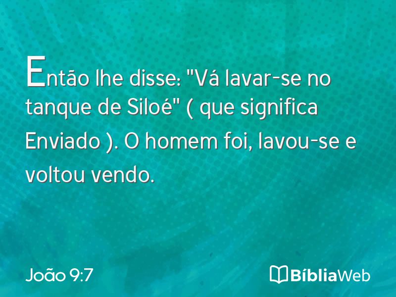 João 9:7 em imagem para compartilhar
