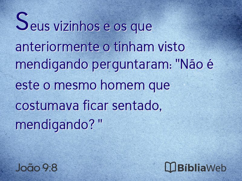 João 9:8 em imagem para compartilhar