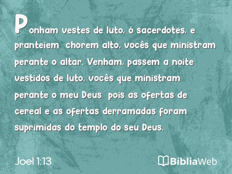 Joel 1:13 em imagem para compartilhar