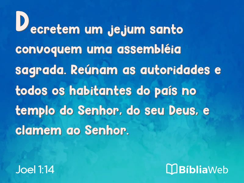 Joel 1:14 em imagem para compartilhar