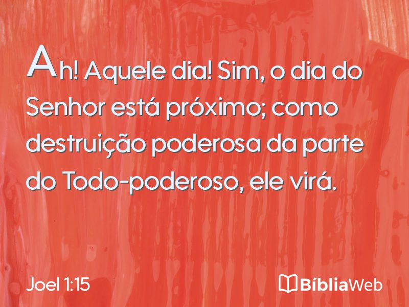 Joel 1:15 em imagem para compartilhar