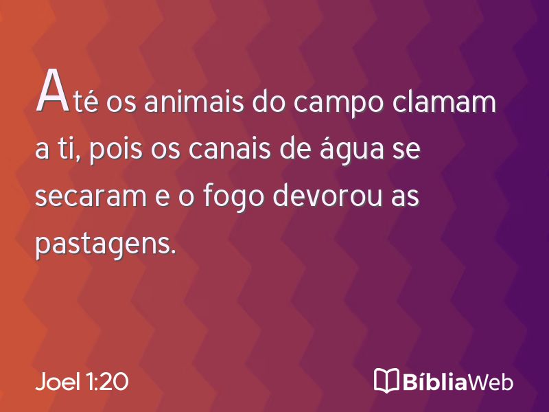 Joel 1:20 em imagem para compartilhar